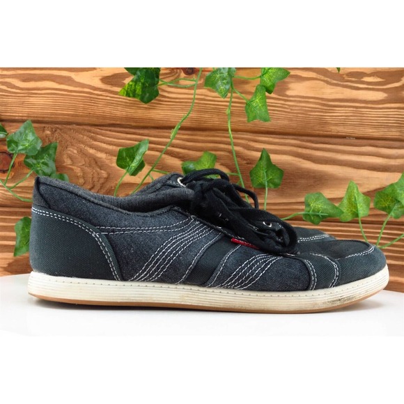 Levi's Youth‎ Boys Shoes Sz 6 M Black Fabric Fashion Sneakers - Picture 4 of 9